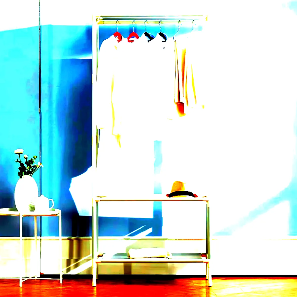 옷장 이케아 옷장 키큰장 미니 낮은 원룸 간이 BOAXEL 화이트 이미지 4